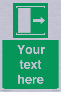 Custom sign safe condition Door slides right to open